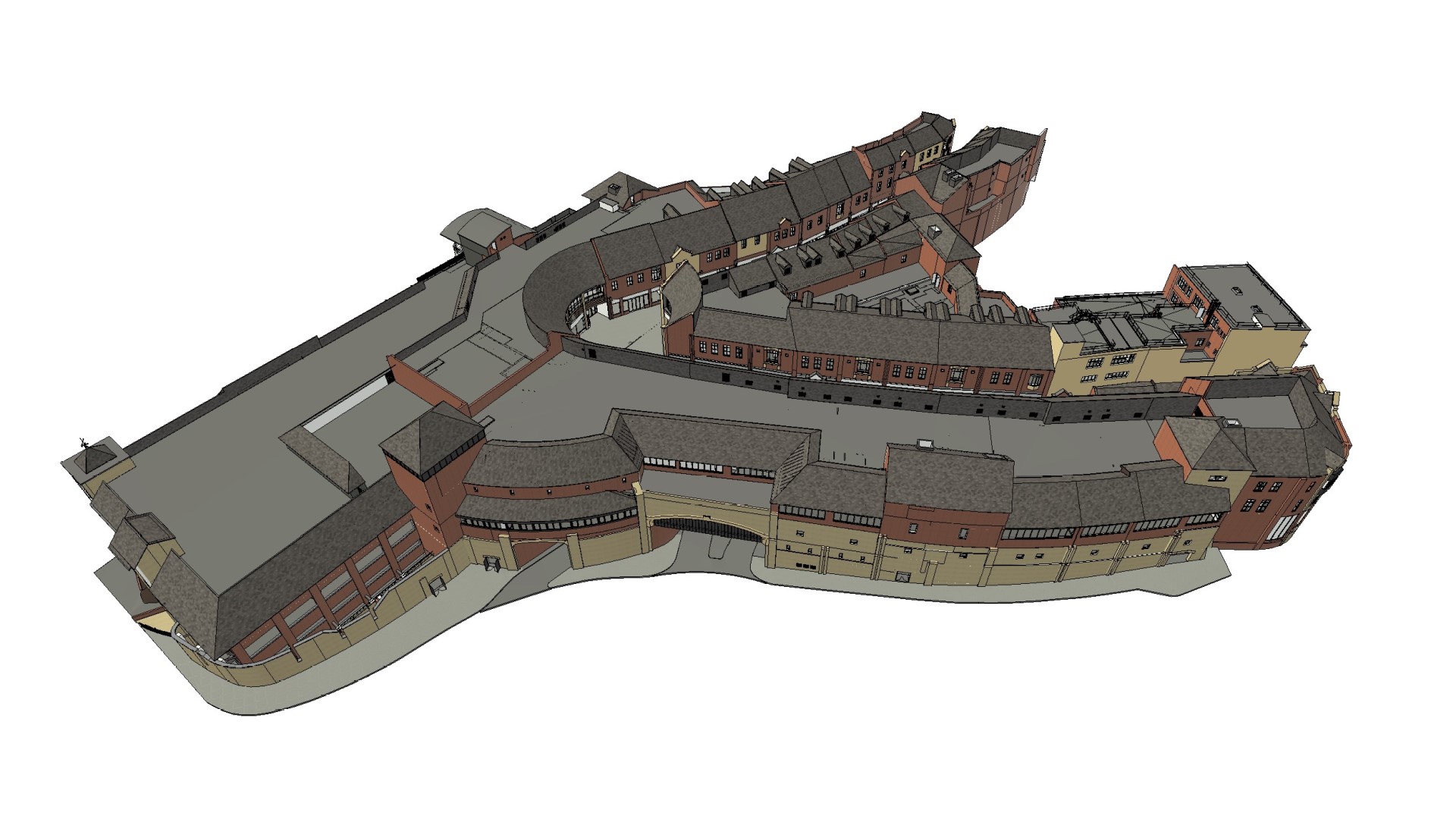 Large Scale Commercial Revit 3D BIM Model